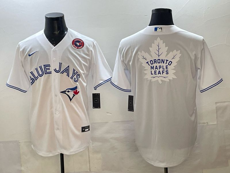 Men 2025 Toronto Blue Jays Blank White Game Nike MLB Jersey style 015->->